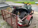 LOT OF A 4-WHEELER AND TRAILER
