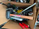 LOT OF HAND TOOLS, KNIVES &#x26; CORK SCREWS
