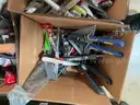 LOT OF HAND TOOLS, KNIVES &#x26; CORK SCREWS
