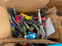 LOT OF HAND TOOLS, SCISSORS, MULTI-TOOLS &#x26; KNIVES