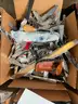 LOT OF KNIVES, MULTI-TOOLS, KITCHEN UTENSILS &#x26; CORK SCREWS