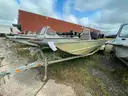Aluminum Fishing Boat with Mercury Outboard, Trailer Included
