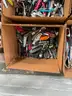 LOT OF KNIVES, SCISSORS, HAND TOOLS &#x26; CORK SCREWS