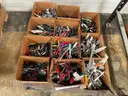 LOT OF KNIVES, SCISSORS, HAND TOOLS &#x26; CORK SCREWS