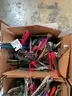 LOT OF KNIVES, SCISSORS, HAND TOOLS &#x26; CORK SCREWS