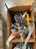 LOT OF KNIVES, SCISSORS, HAND TOOLS &#x26; CORK SCREWS