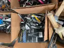 LOT OF HAND TOOLS, KNIVES &#x26; CORK SCREWS