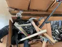 LOT OF HAND TOOLS, KNIVES &#x26; CORK SCREWS