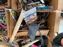 LOT OF HAND TOOLS, KNIVES &#x26; CORK SCREWS