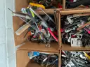 LOT OF HAND TOOLS, KNIVES &#x26; CORK SCREWS