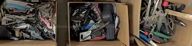LOT OF POCKET KNIVES, HAND TOOLS, KITCHEN UTENSILS  and  CORKSCREWS