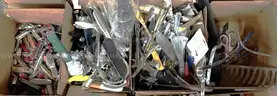 LOT OF POCKET KNIVES, HAND TOOLS  and  SCISSORS
