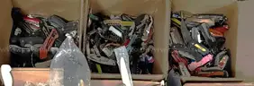 LOT OF POCKET KNIVES, HAND TOOLS  and  SCISSORS
