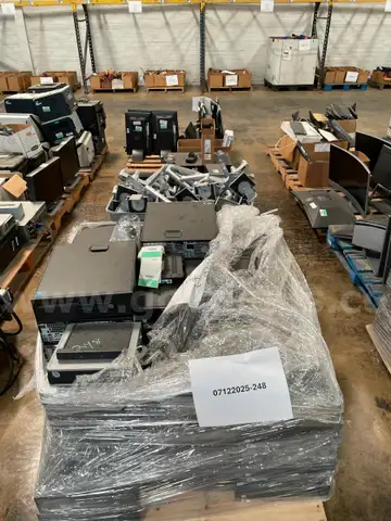 LOT OF COMPUTERS AND MONITORS AND MONITOR ARMS