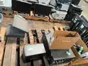 LOT OF COMPUTERS AND MONITORS AND MONITOR ARMS