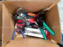 LOT OF POCKET KNIVES, HAND TOOLS &#x26; CORK SCREWS