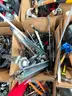 LOT OF POCKET KNIVES, HAND TOOLS &#x26; CORK SCREWS