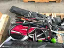 LOT OF ASSORTED GOLF CLUBS &#x26; EQUIPMENT
