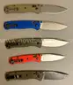 LOT OF 5 BENCHMADE POCKET KNIVES - USED!