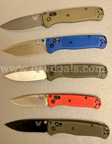 LOT OF 5 BENCHMADE POCKET KNIVES - USED!