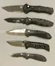 LOT OF 5 BENCHMADE POCKET KNIVES - USED!