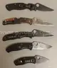 LOT OF 10 SPYDERCO POCKET KNIVES - USED!