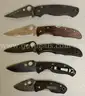 LOT OF 10 SPYDERCO POCKET KNIVES - USED!