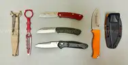 LOT OF 5 BENCHMADE POCKET KNIVES - USED!