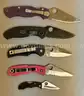 LOT OF 10 SPYDERCO POCKET KNIVES - USED!