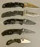 LOT OF 10 SPYDERCO POCKET KNIVES - USED!