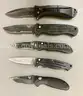 LOT OF 5 BENCHMADE POCKET KNIVES - USED!