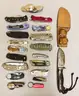 LOT OF 20 ASSORTED STYLE POCKET KNIVES/MULTI-TOOLS - USED!
