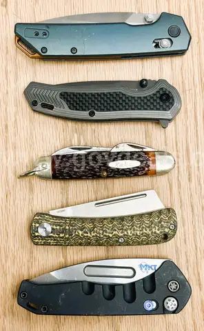 LOT OF 10 ASSORTED POCKET KNIVES - USED!