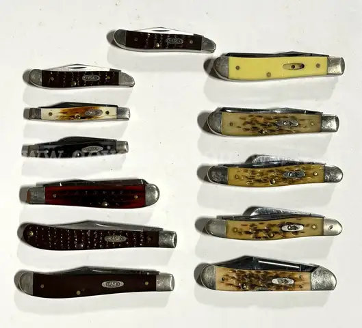 LOT OF 12 ASSORTED CASE KNIVES - USED!