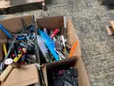 LOT OF KNIVES, POCKET KNIVES, MULTI-FUNCTION TOOLS, HAND TOOLS and SCISSORS
