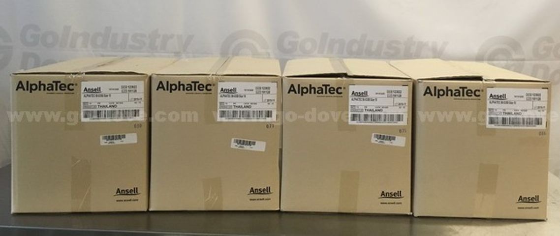 4 Cases of AlphaTec 58-535B Chemical Protection With Grip Gloves ...