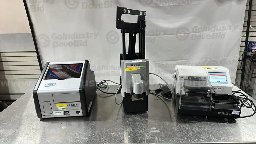 3pcs BioTek Microplate Reader, Microplate Stacker and Microplate Washer