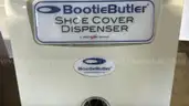 BootieButler Shoe Cover Dispenser, Manual Operation, White/Gray