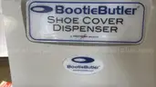 BootieButler Shoe Cover Dispenser, Manual Operation, White/Gray
