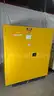 Global Industrial Flammable Safety Storage Cabinet, Yellow, Steel, OSHA Compliant