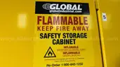 Global Industrial Flammable Safety Storage Cabinet, Yellow, Steel, OSHA Compliant