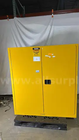 Global Industrial Flammable Safety Storage Cabinet, Yellow, Steel, OSHA Compliant