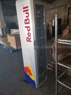 Red bull slim store cooler