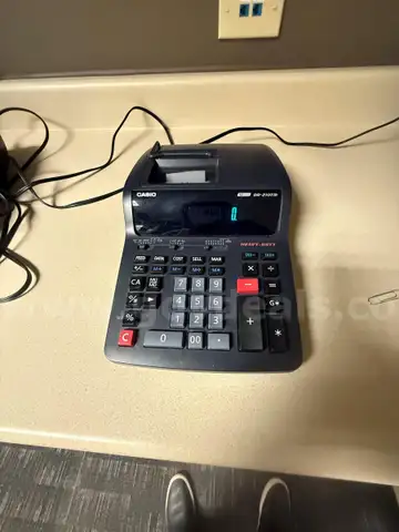 Two (2) Casio DR-210TM Desktop Printing Calculators