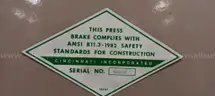 Cincinnati Autoform Hydraulic Press Brake