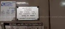 Cincinnati Autoform Hydraulic Press Brake