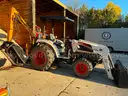 Bobcat Tractor with Bucket Loader, Weight Box, and Micro Mower