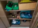 11ea Metal Storage Cabinets with Contents
