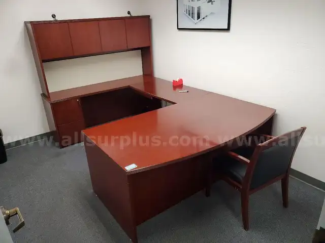 Cherry-Finish Office Furniture
