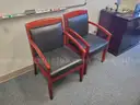 Cherry-Finish Office Furniture